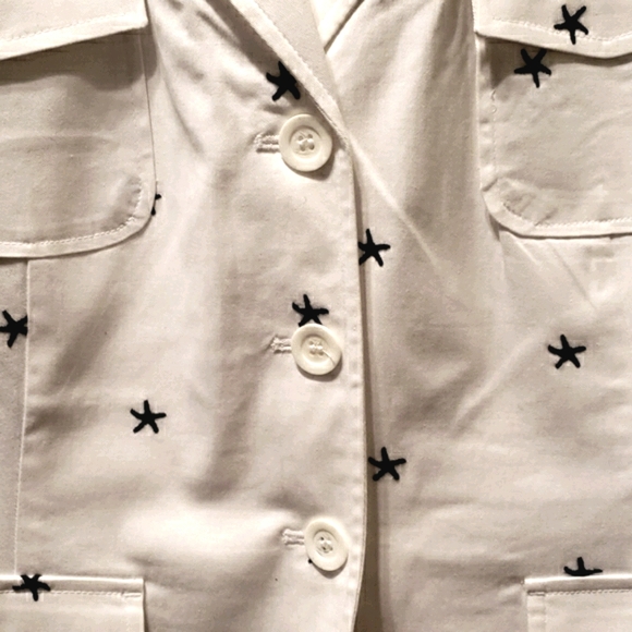 CHARTER CLUB STARFISH PRINT COTTON BLAZER SZ XL - Picture 3 of 8